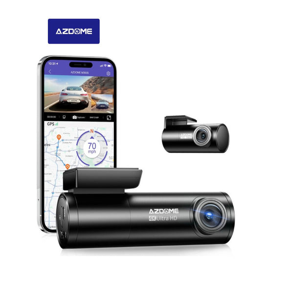 AZDOME M300S 4K 2 Dash Cam 5Ghz WiFi GPS